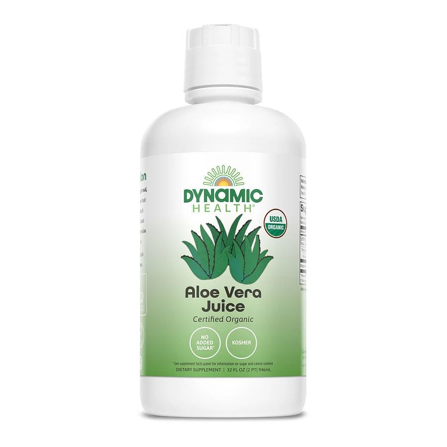 Dynamic Health Organic Unflavored Aloe Vera Juice (Plastic) 32 fl. oz.