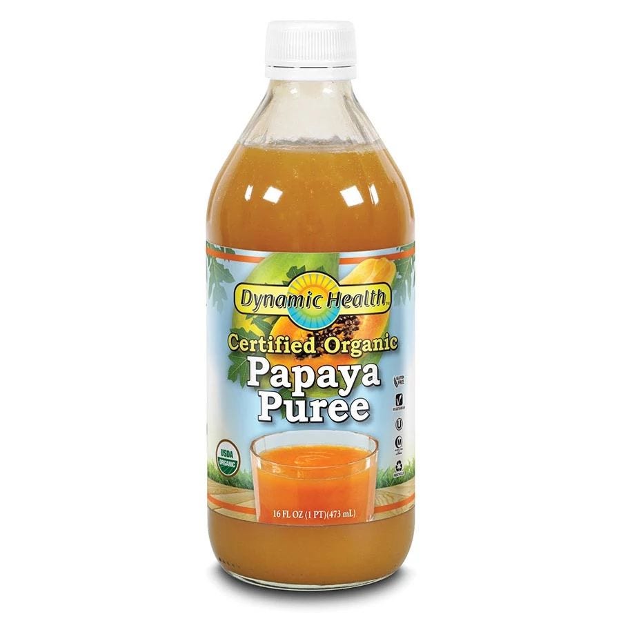 Dynamic Health Organic Papaya Puree Juice (Glass) 16 fl. oz.