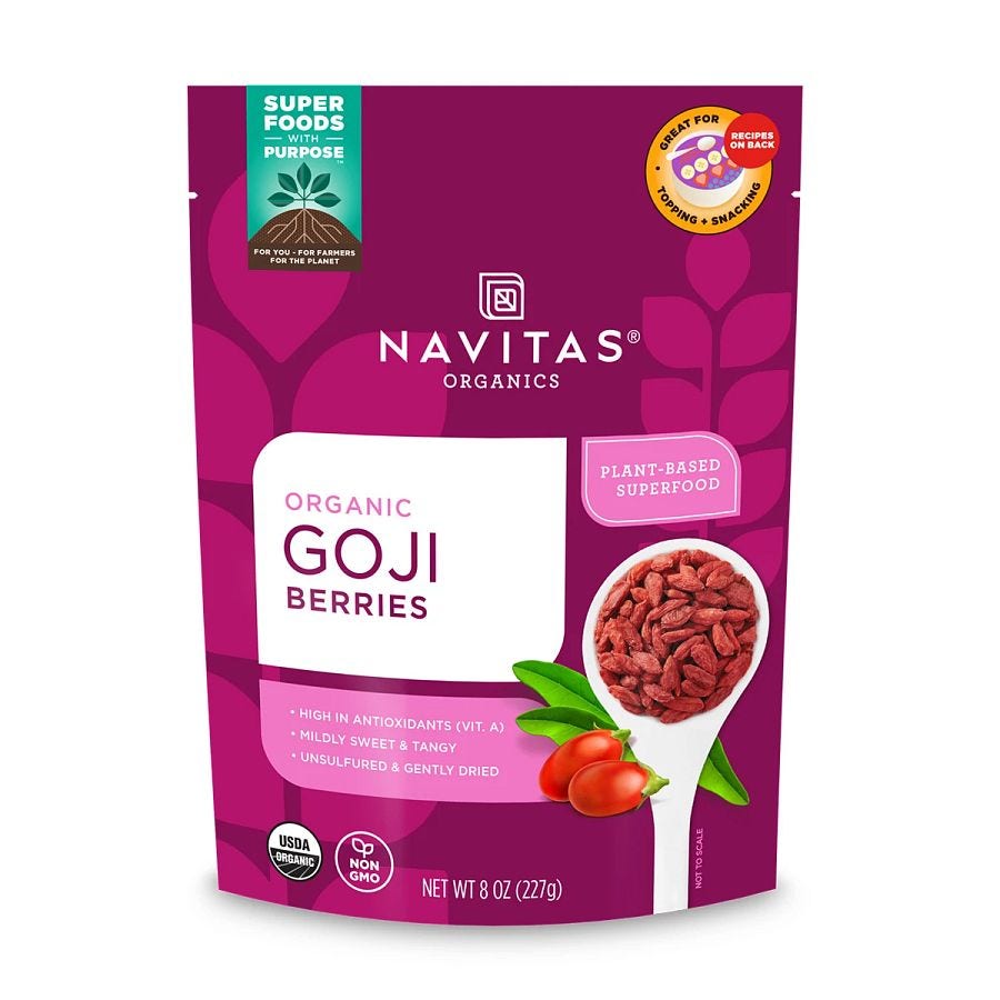 Navitas Organics Dried Goji Berries 8 oz.