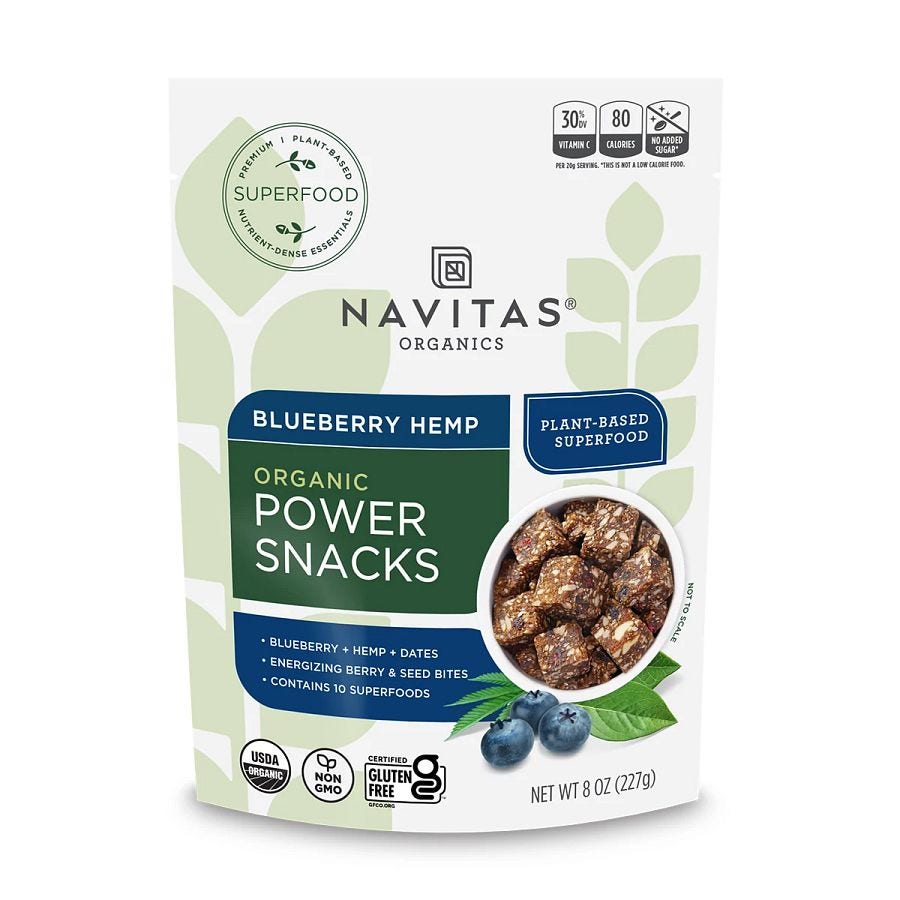 Navitas Organics Blueberry Hemp Power Snacks 8 oz.