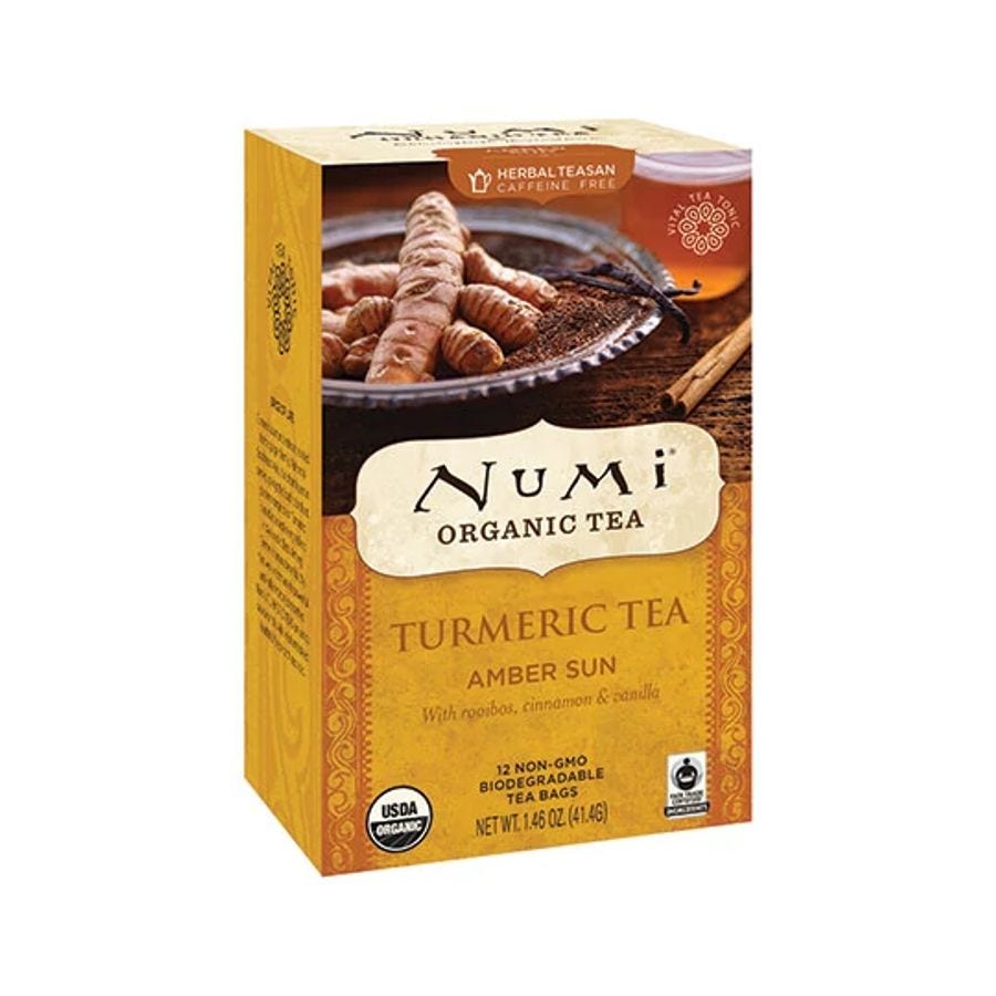 Numi Tea Fair Trade Amber Sun Turmeric Tea 12 tea bags