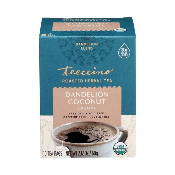 Teeccino Dandelion Coconut Chicory Herbal Tea
