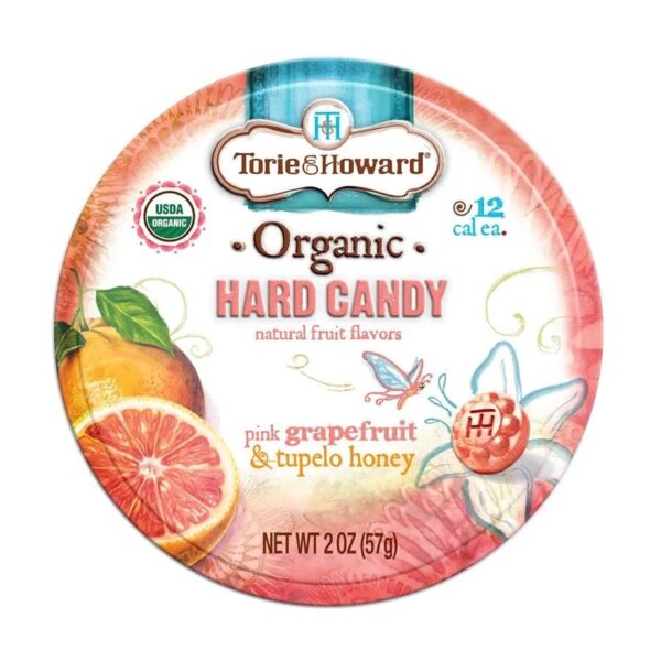 Torie and Howard Grapefruit & Honey Hard Candy 2 oz.