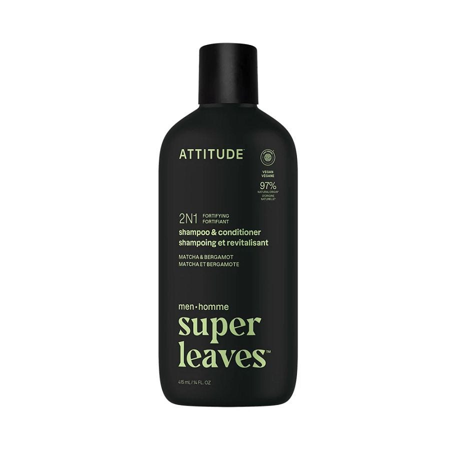 Attitude Men's Matcha & Bergamot Fortifying 2-in-1 Shampoo & Conditioner 14 fl. oz.
