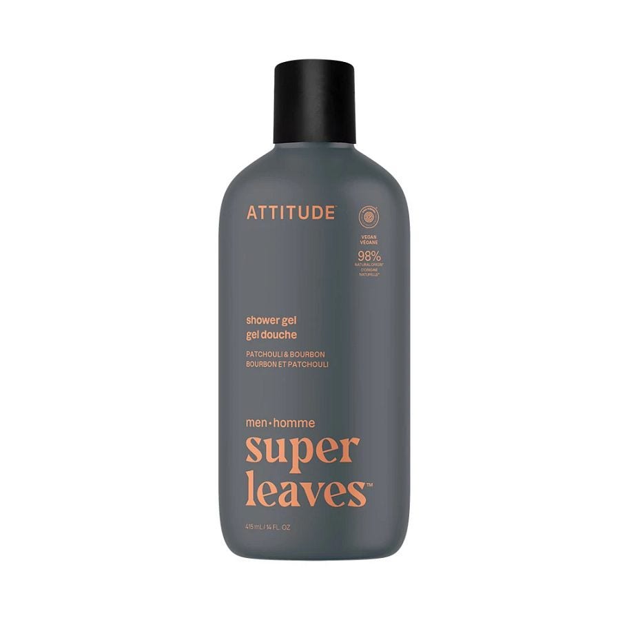 Attitude Men's Patchouli & Bourbon Shower Gel 14 fl. oz.