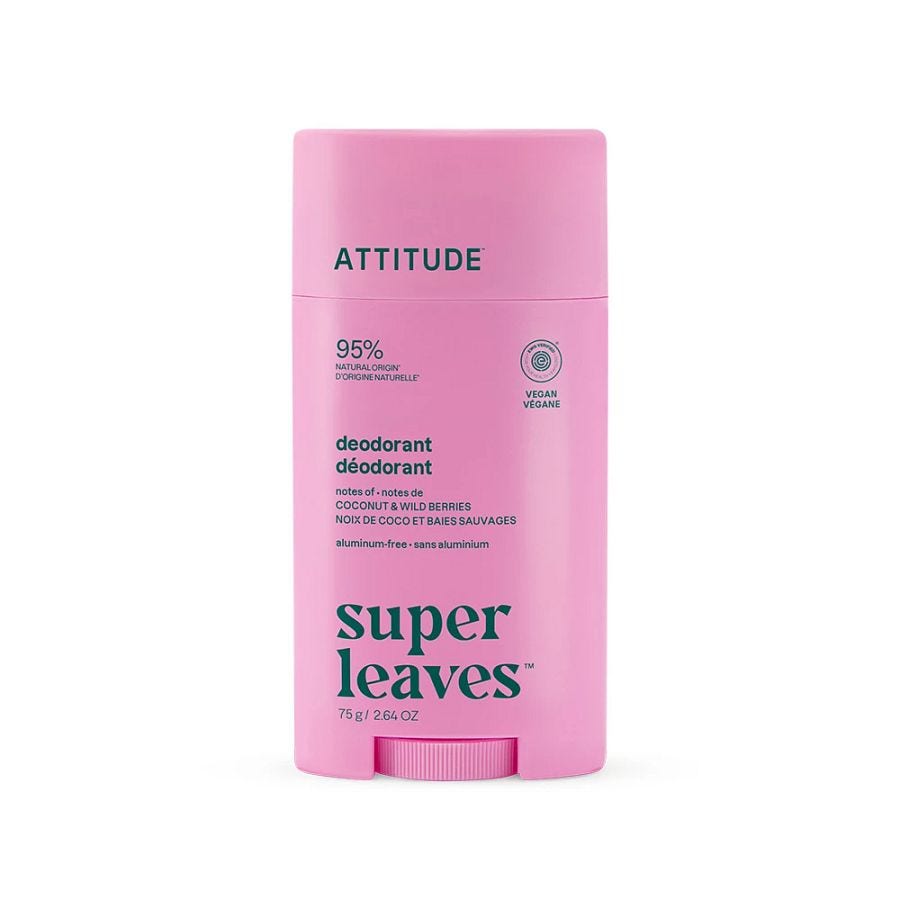 Attitude Super Leaves Coconut & Wild Berries Aluminum Free Deodorant 2.64 oz.