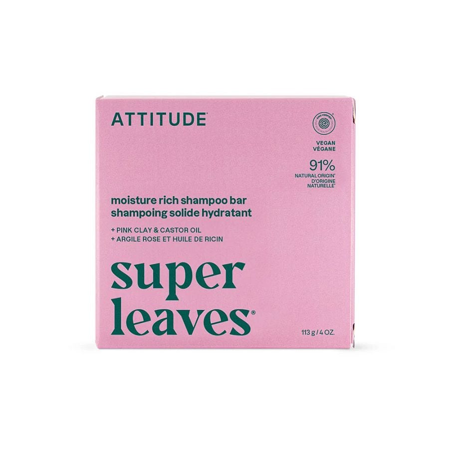 Attitude Super Leaves Coconut & Wild Berries Hydrating Shampoo Bar 4 oz.