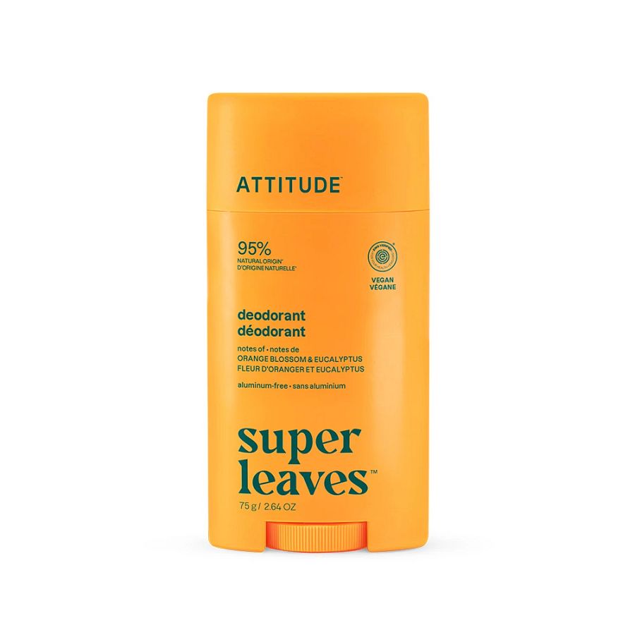 Attitude Super Leaves Orange Blossom & Eucalyptus Aluminum Free Deodorant 2.64 oz.