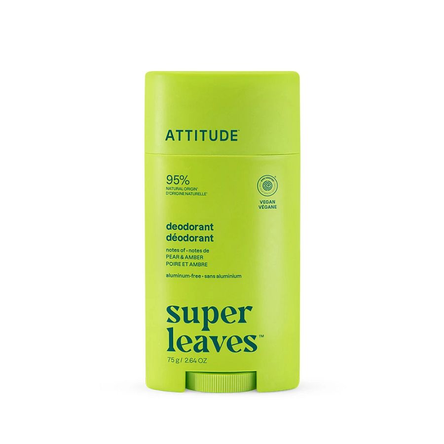 Attitude Super Leaves Pear & Amber Aluminum Free Deodorant 2.64 oz.
