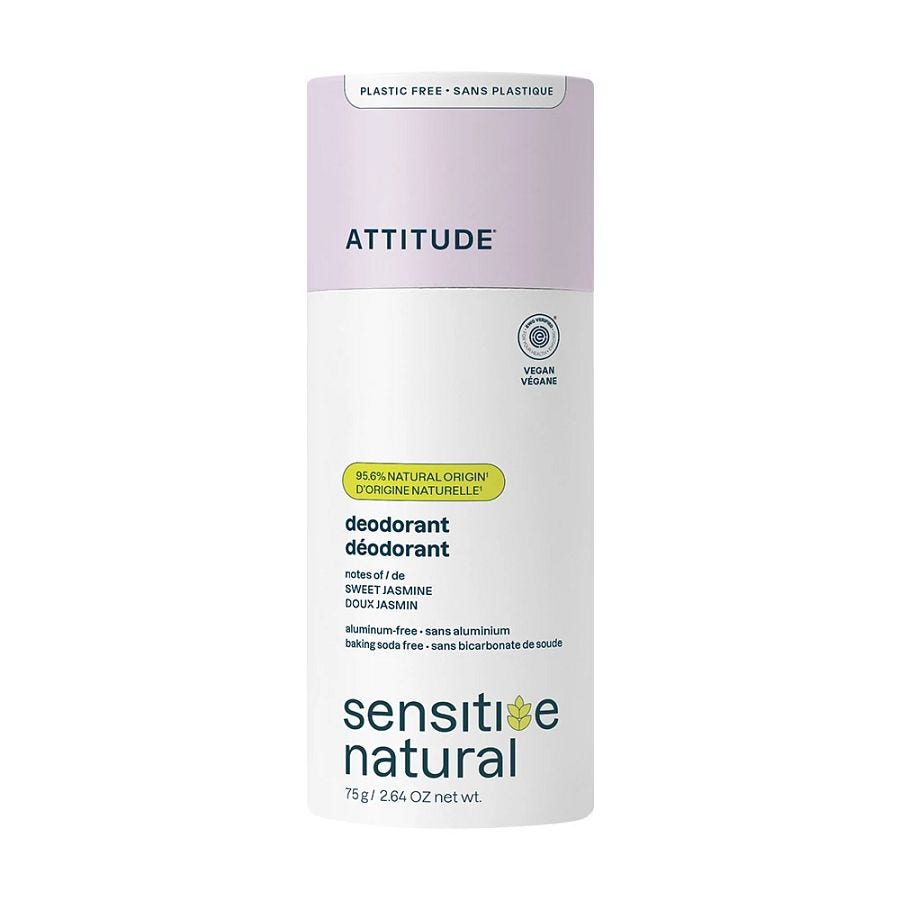 Attitude Super Leaves Sweet Jasmine Sensitive Plastic-Free Deodorant 2.64 oz.
