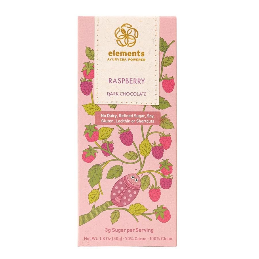 Elements Truffles Dark Chocolate Raspberry 1.8 oz. bar