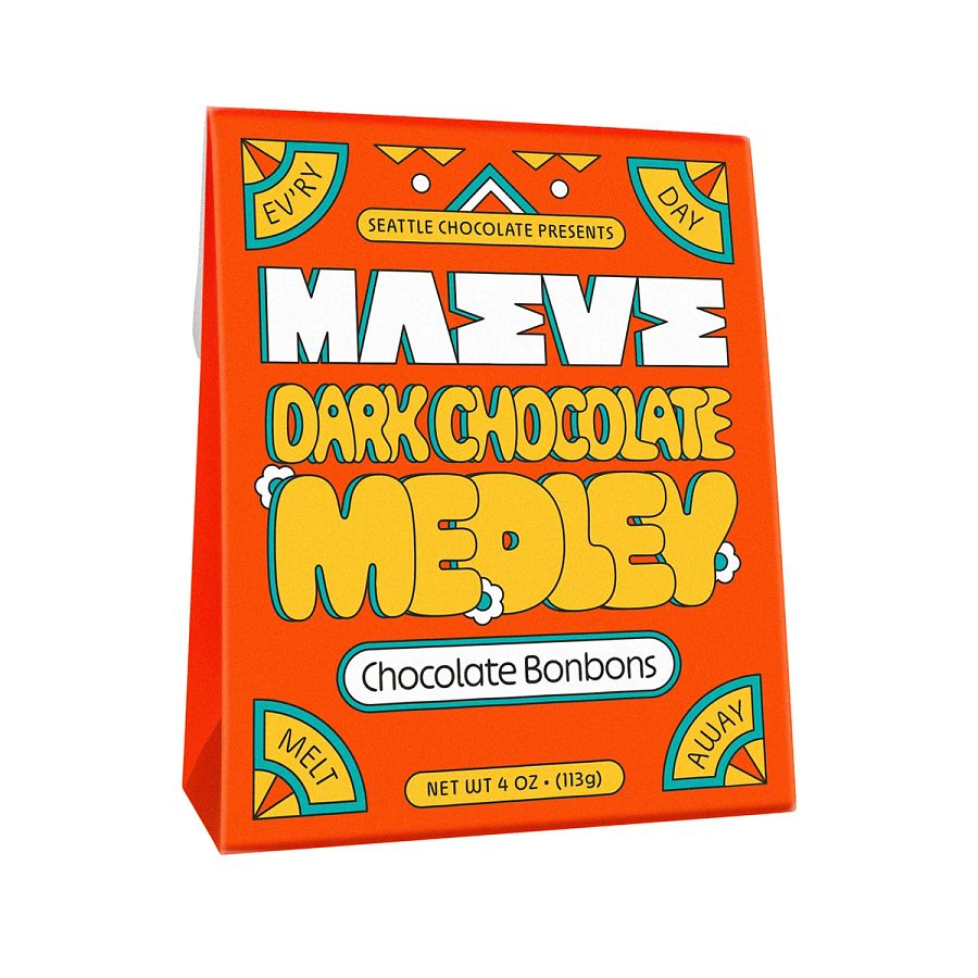 Maeve by Seattle Chocolate Assorted Medley Dark Chocolate Bonbons 4 oz.