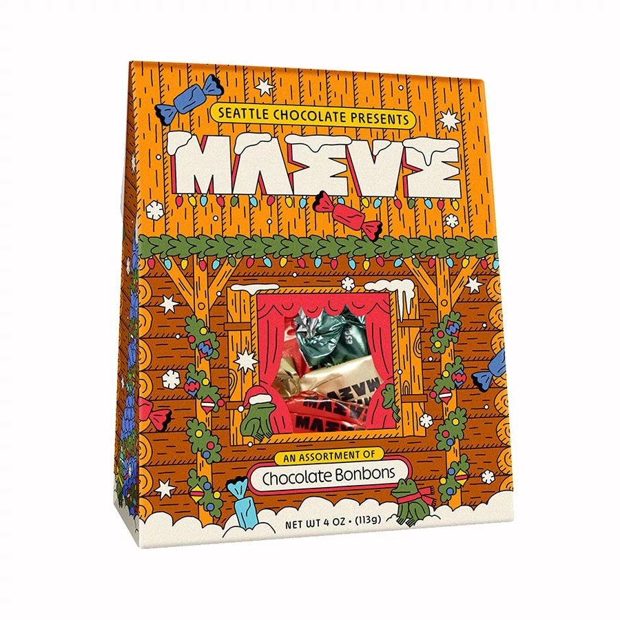 Maeve Holiday Cabin Fever Chocolate Bonbons 4 oz.