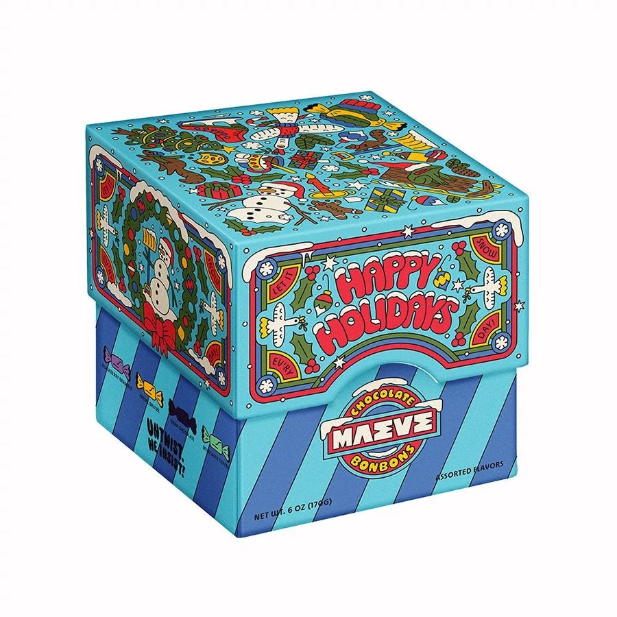 Maeve Holiday Frosty Friends Chocolate Bonbons 6 oz.