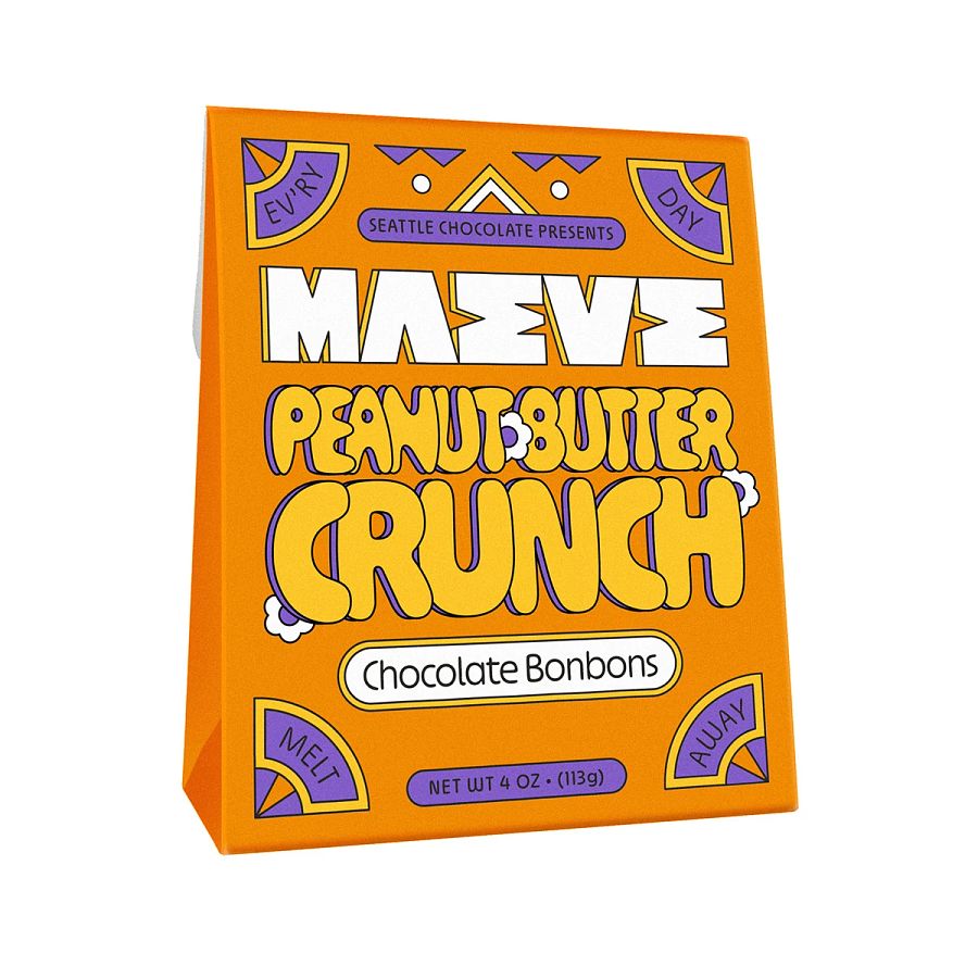 Maeve by Seattle Chocolate Peanut Butter Crunch Dark Chocolate Bonbons 4 oz.