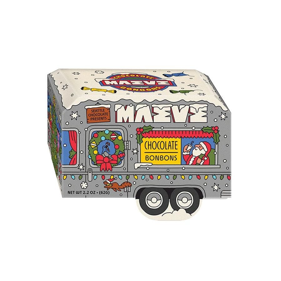 Maeve Holiday Santa's Camper Chocolate Bonbons 2.2 oz.