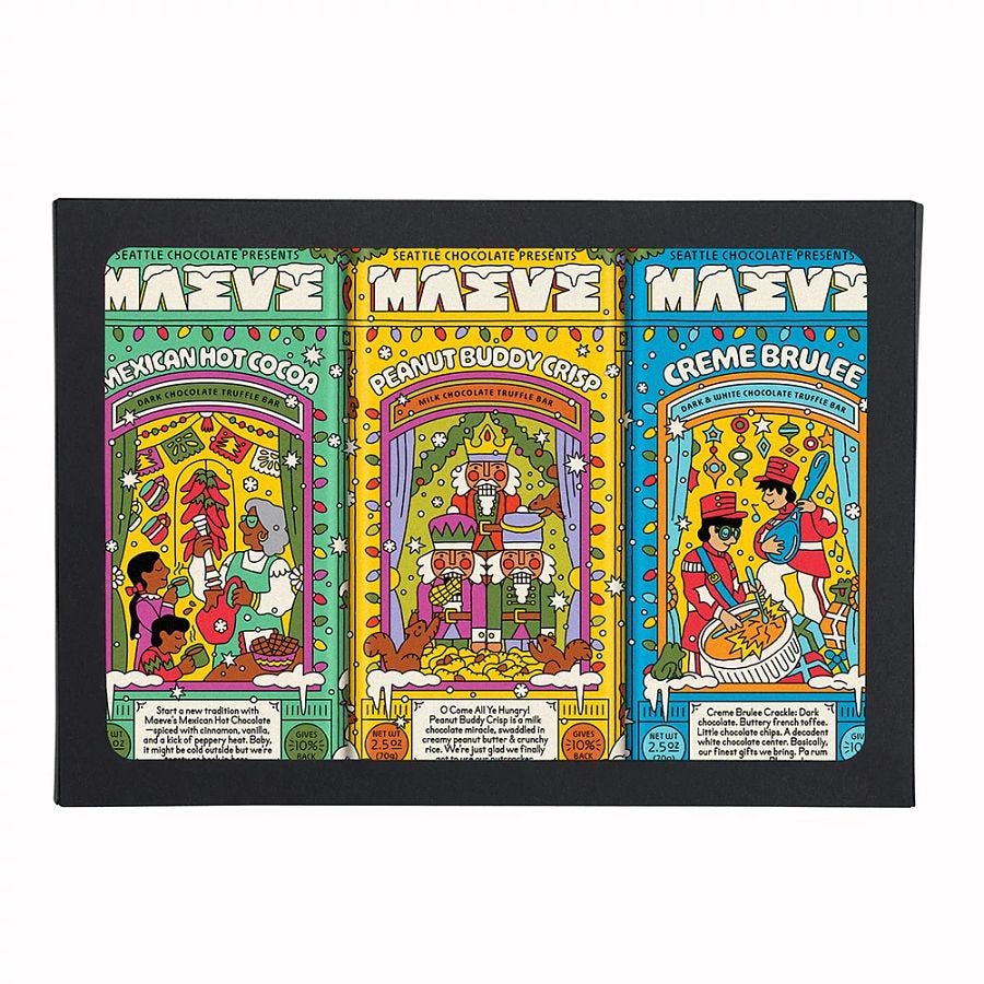 Maeve Warm Windows Truffle Bar Trio 3 (2.5 oz.) bars