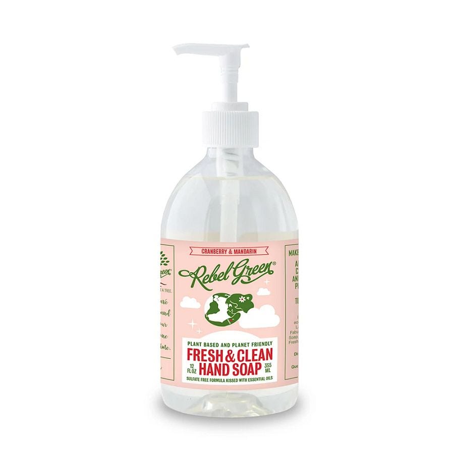Rebel Green Holiday Cranberry & Mandarin Fresh & Clean Hand Soap 12 fl. oz.