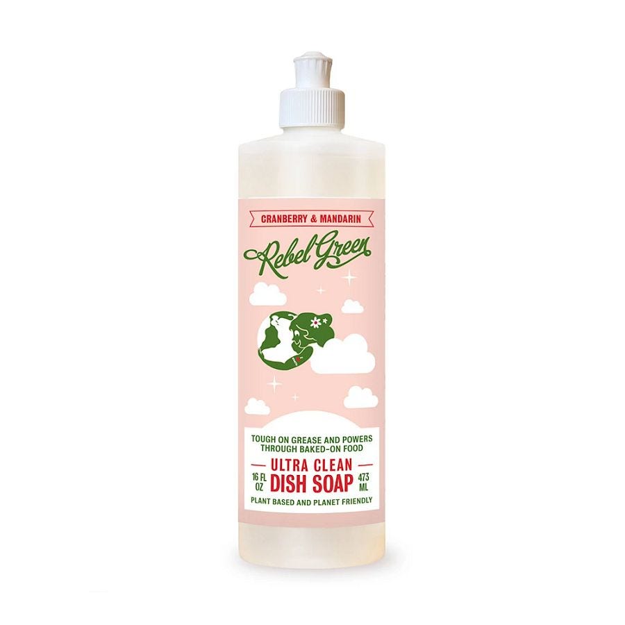 Rebel Green Holiday Cranberry & Mandarin Super Deluxe Dish Soap 16 fl. oz.