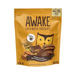 Awake Caffeinated Peanut Butter Milk Chocolate Pouch 8 (0.48 oz.) count