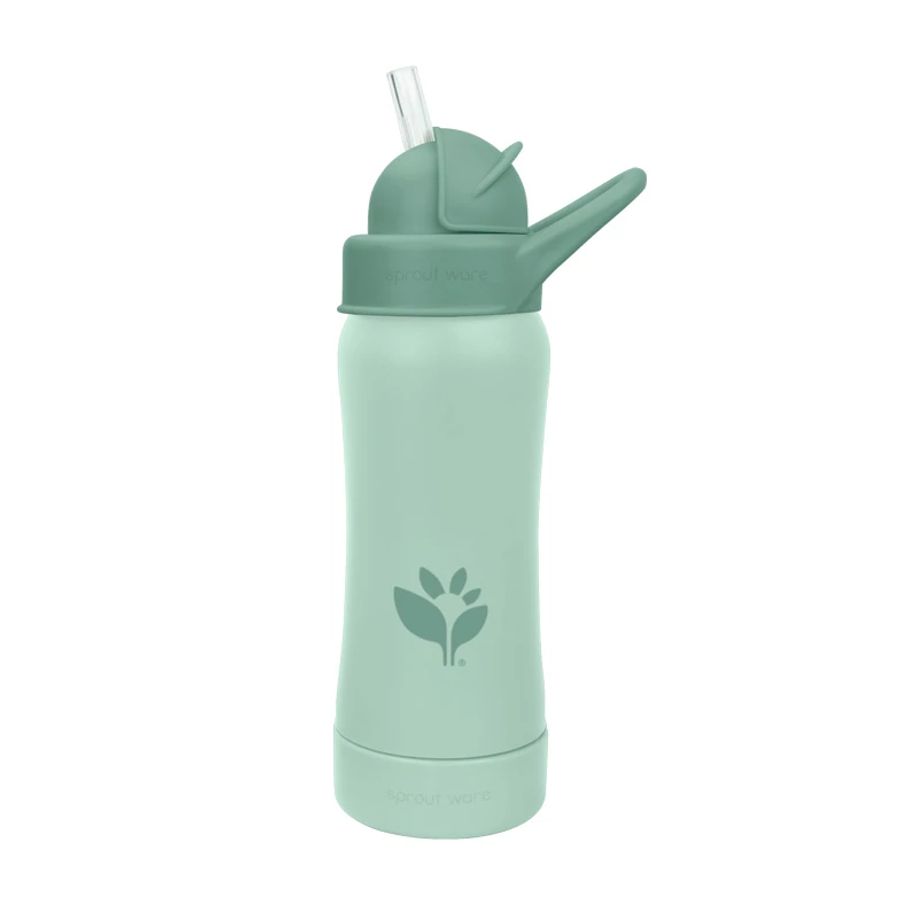 Green Sprouts Sage Sprout Ware Straw Bottle 10 oz.
