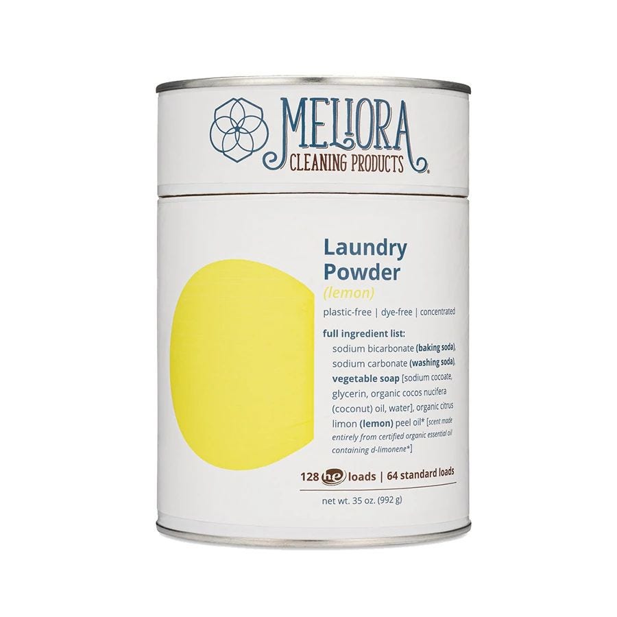Meliora Lemon Plastic-Free Laundry Powder 35 oz.