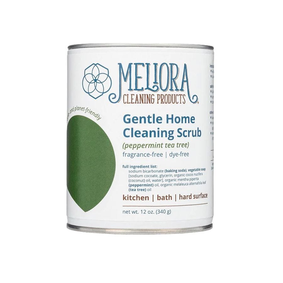 Meliora Peppermint Tea Tree Plastic-Free Gentle Home Cleaning Scrub 12 oz.