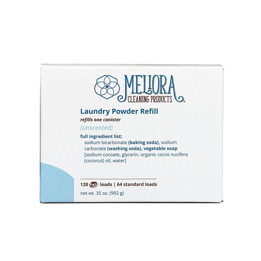 Meliora Unscented Plastic-Free Laundry Powder Refill 35 oz.