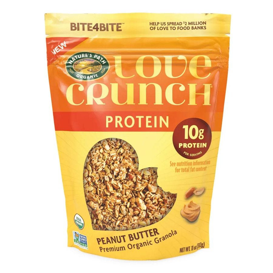 Nature's Path Love Crunch Peanut Butter Protein Organic Granola 11.5 oz.