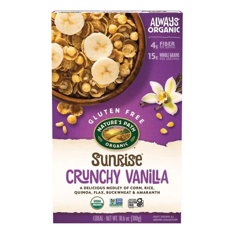 Nature's Path Sunrise Crunchy Vanilla Organic Cereal 10.6 oz.