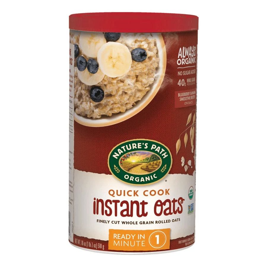 Nature's Path Quick Cook Instant Organic Oats 18 oz.