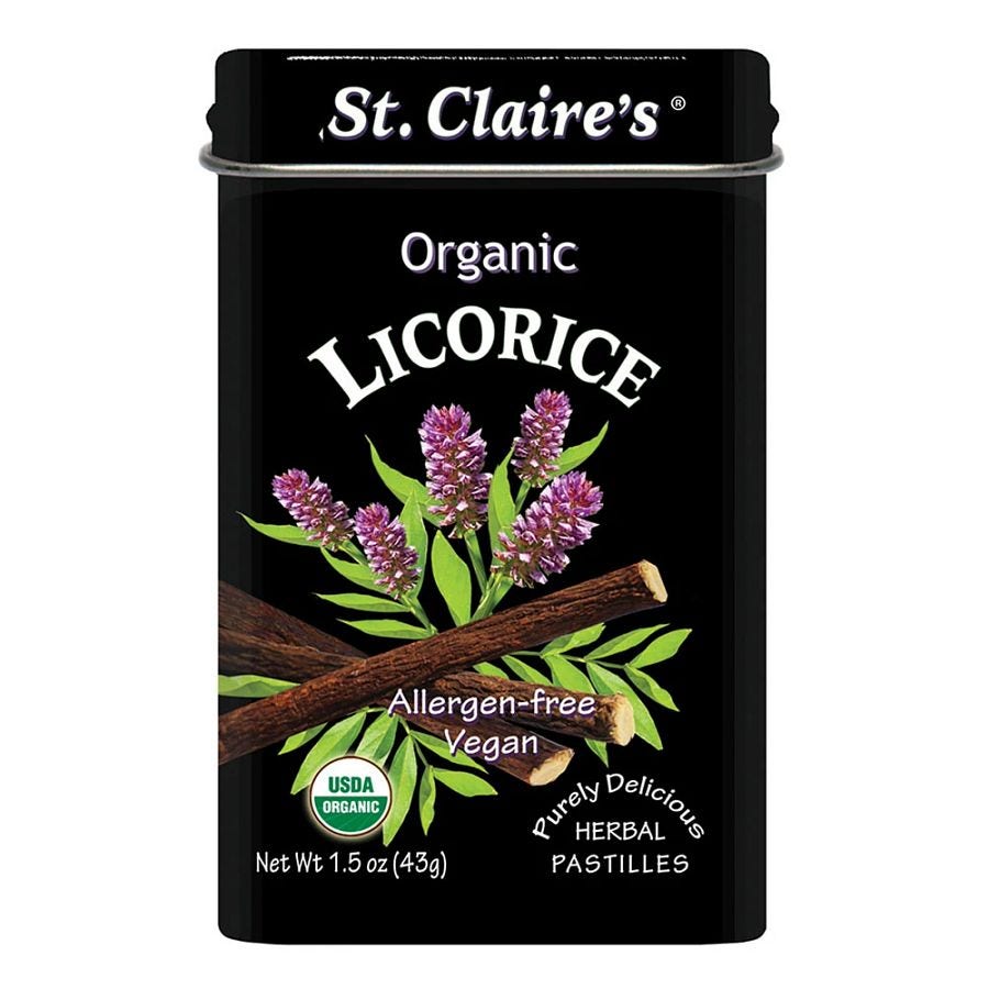 St. Claire's Organics Licorice Pastilles 1.5 oz. St. Claire's Organics Licorice Pastilles 1.5 oz.