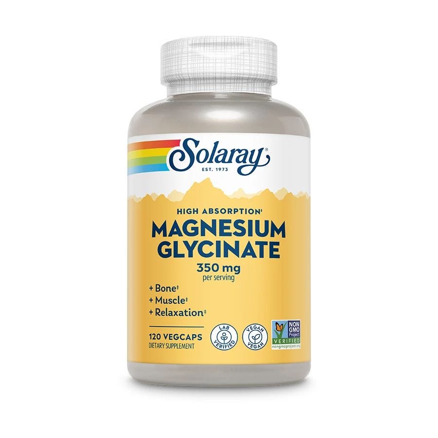 Solaray High Absorption Magnesium Glycinate 350 mg 120 VegCaps