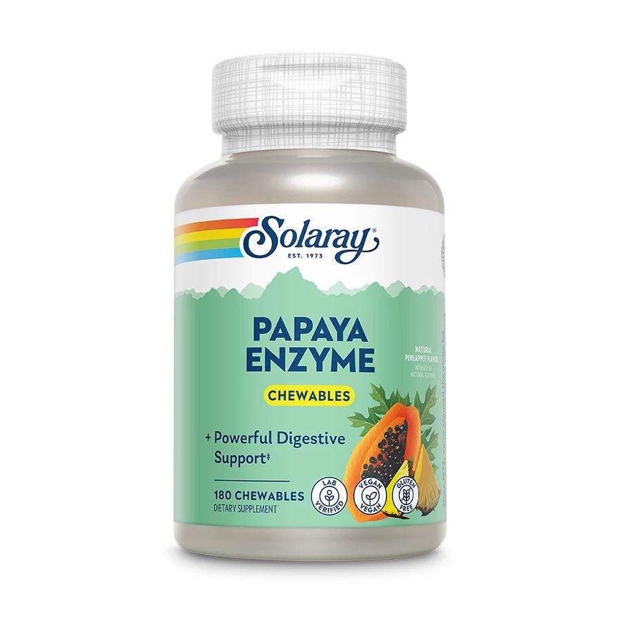 Solaray Papaya Enzyme 180 chewables