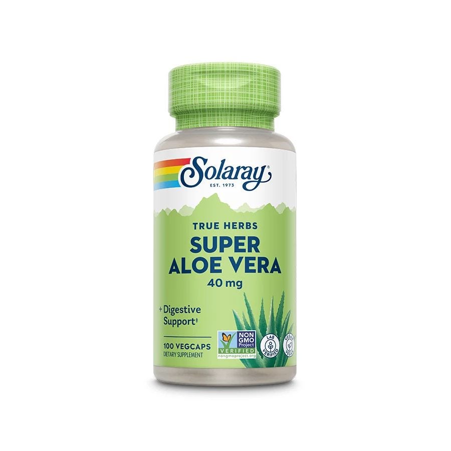 Solaray True Herbs Super Aloe Vera 40 mg 100 VegCaps