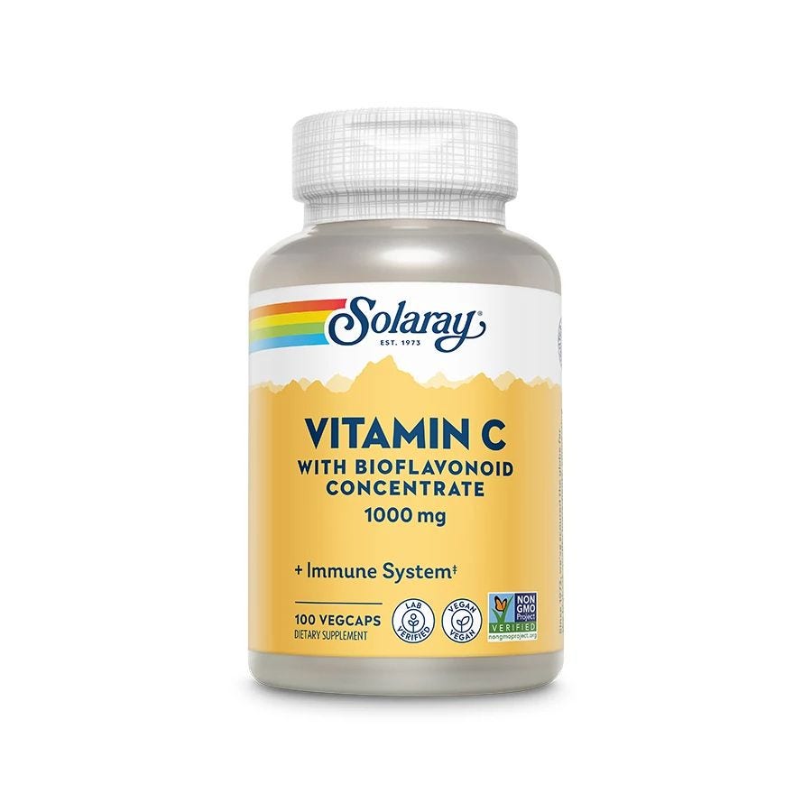 Solaray Vitamin C with Bioflavonoid Concentrate 1000 mg 100 VegCaps