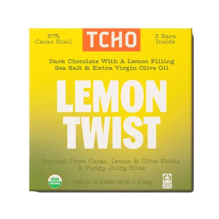 TCHO Lemon Twist Dark Chocolate Bar 2.1 oz.