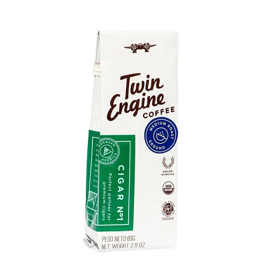 Twin Engine Coffee Cigar No. 1 Medium Ground Coffee Traveler 2.11 oz.