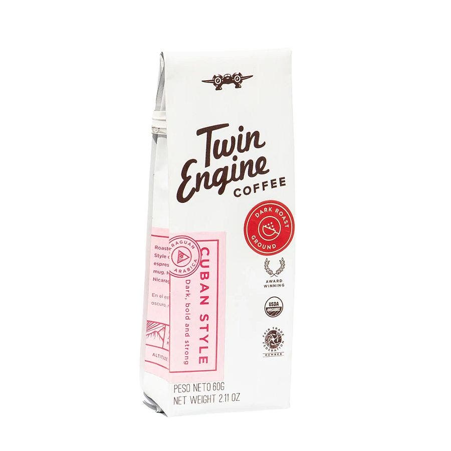 Twin Engine Coffee Cuban Style Dark Ground Coffee Traveler 2.11 oz.