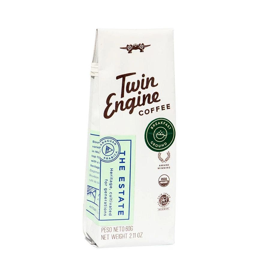 Twin Engine Coffee Estate Breakfast Ground Coffee Traveler 2.11 oz.