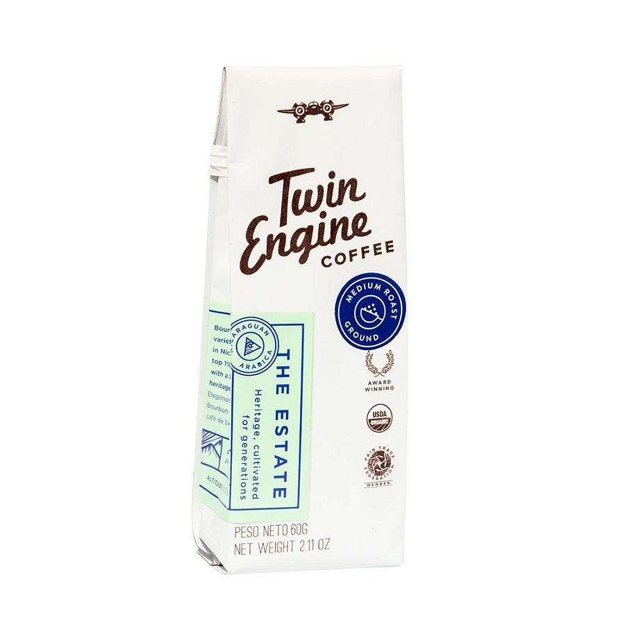 Twin Engine Coffee Estate Medium Ground Coffee Traveler 2.11 oz.