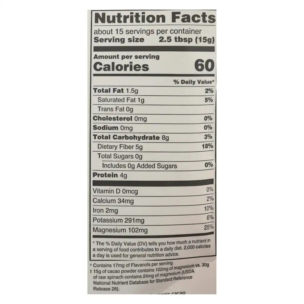 Navitas Organics Cacao Powder 8 oz. - Image 2