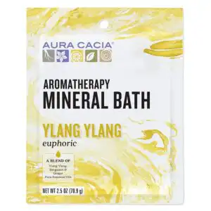 Aura Cacia Euphoric Ylang Ylang, Aromatherapy Mineral Bath, 20.5 oz. packet