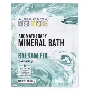 Aura Cacia Warming Balsam Fir, Aromatherapy Mineral Bath, 20.5 oz. packet