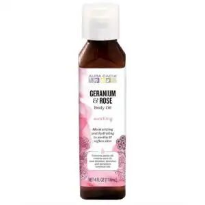 Aura Cacia Aromatherapy Body Oil Comforting Geranium – 4 fl.oz.