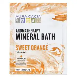 Aura Cacia Relaxing Sweet Orange, Aromatherapy Mineral Bath, 20.5 oz. packet