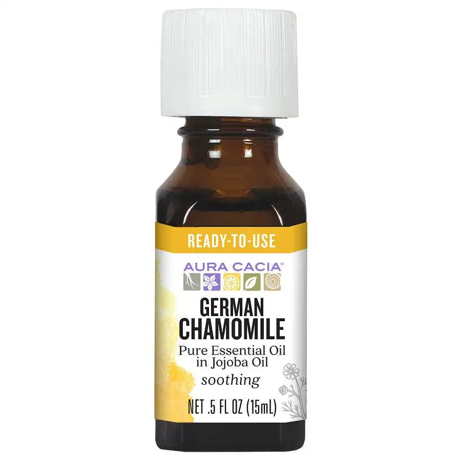 Aura Cacia German Chamomile in Jojoba Oil - 0.5 fl.oz.