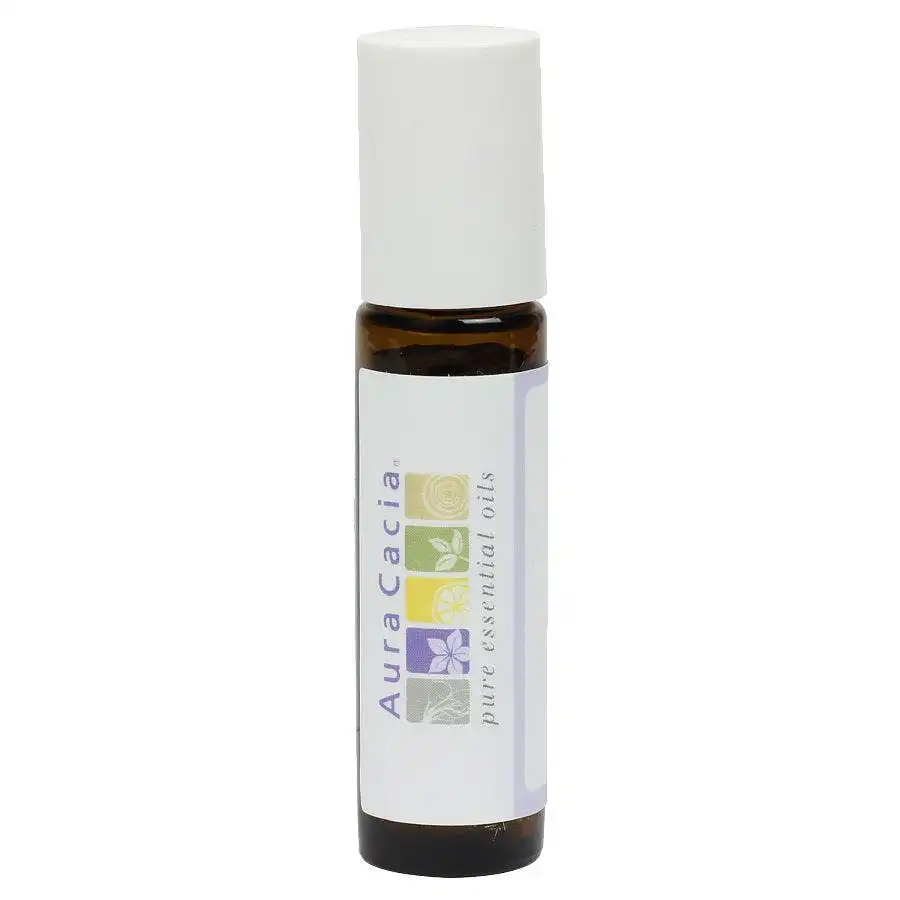 Aura Cacia Amber Roll-On Bottle with Writable Label, 0.31 oz