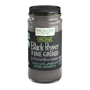Frontier Co-op Black Pepper, Fine Grind, Organic 1.80 oz. Frontier Co-op Black Pepper, Fine Grind, Organic 1.80 oz.