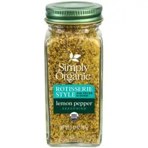 Simply Organic Lemon Pepper Rotisserie Style Seasoning 3.42 oz.